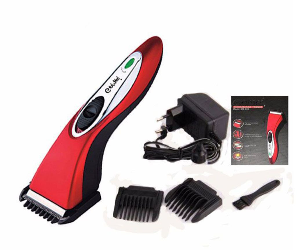Аккумуляторная машинка для стрижки волос Gemei GM 700 3 насадки съемный аккумулятор