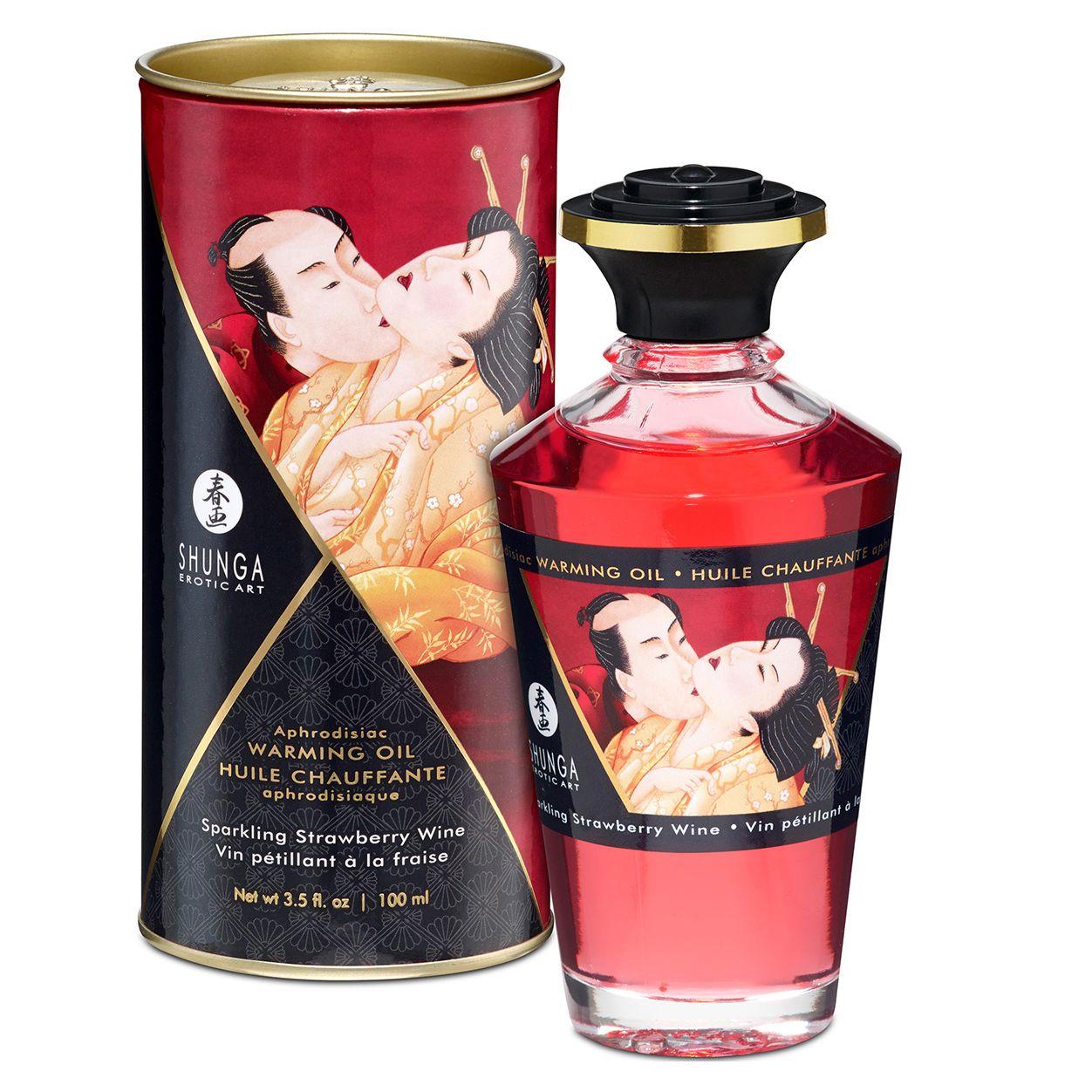 

Разогревающее масло Shunga APHRODISIAC WARMING OIL Sparkling Strawberry Wine 100 мл (SO2497)