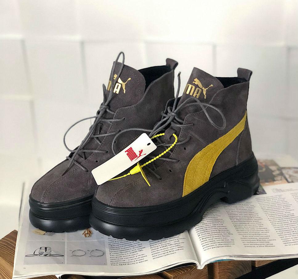 

Puma Sneakerboot brown yellow | ботинки женские; высокие; коричневые; демисезон; осенние / весенние 8us - 39eur - 25cm, Коричневый