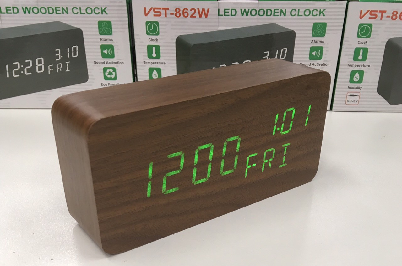 Настольные электронные часы VST-862W с будильником, датой, термометром .