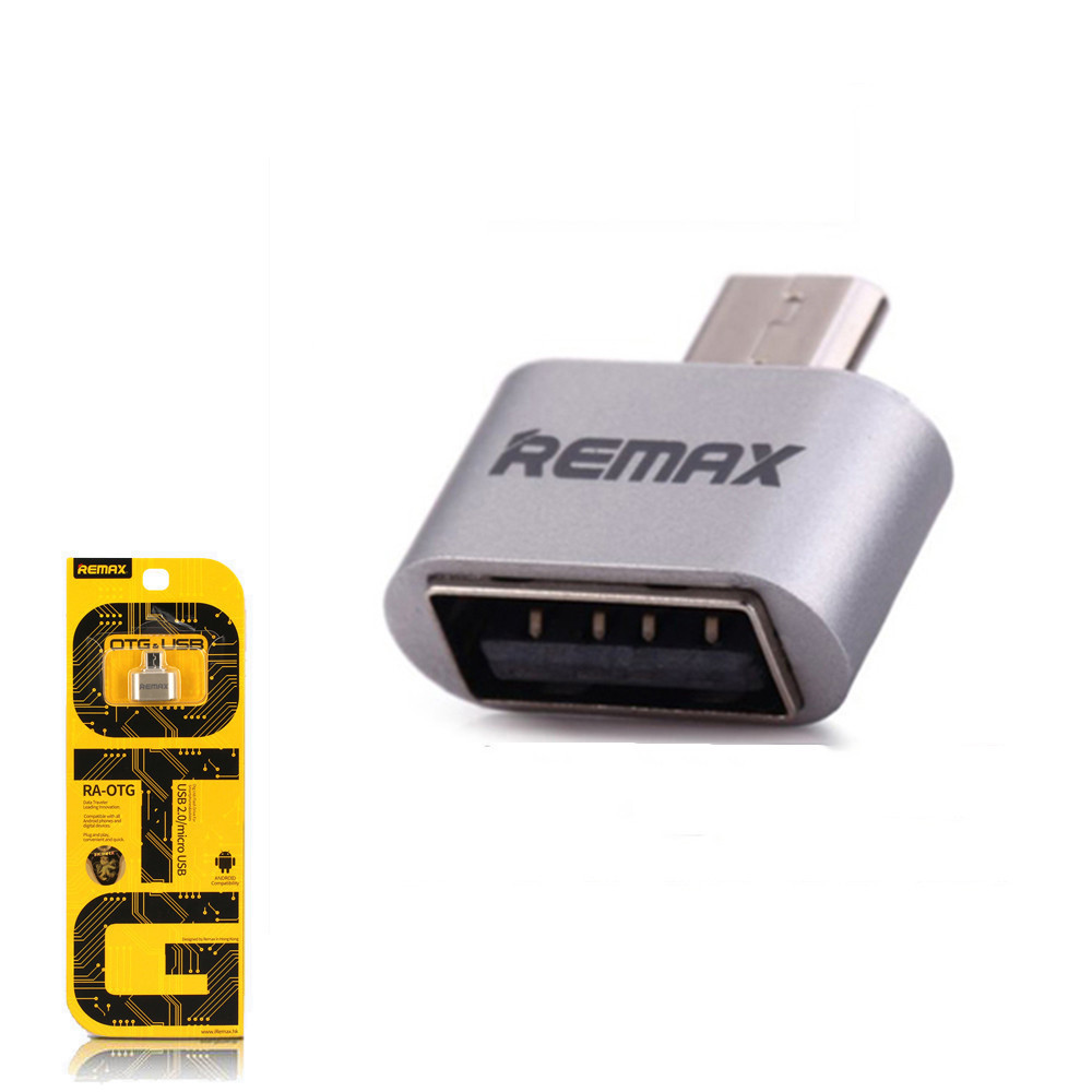 

Переходник Remax RA-OTG с OTG USB на Micro-USB Silver