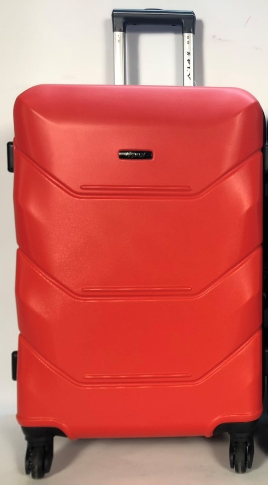 Средний пластиковый чемодан FLY 147 на 4 колесах Красный