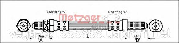Тормозной шланг Metzger 4112103 на Ford Orion / Форд Орион