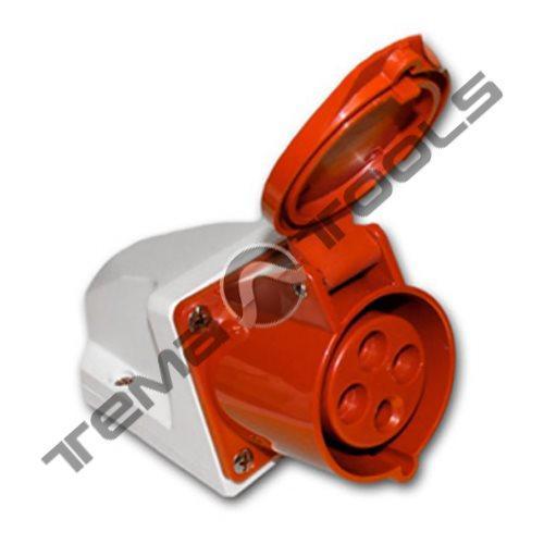 

Розетка силовая 134 стационарная наружная 63А 380-415В 4P (3P+E) IP44