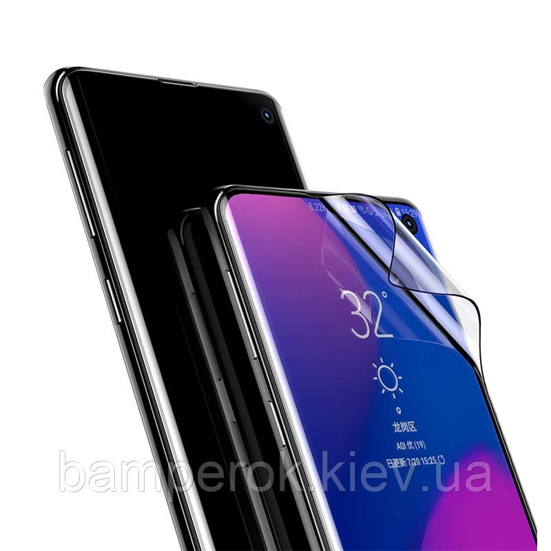 

Защитный 3D протектор пленка для Samsung S10 / s10 / с10, Черный