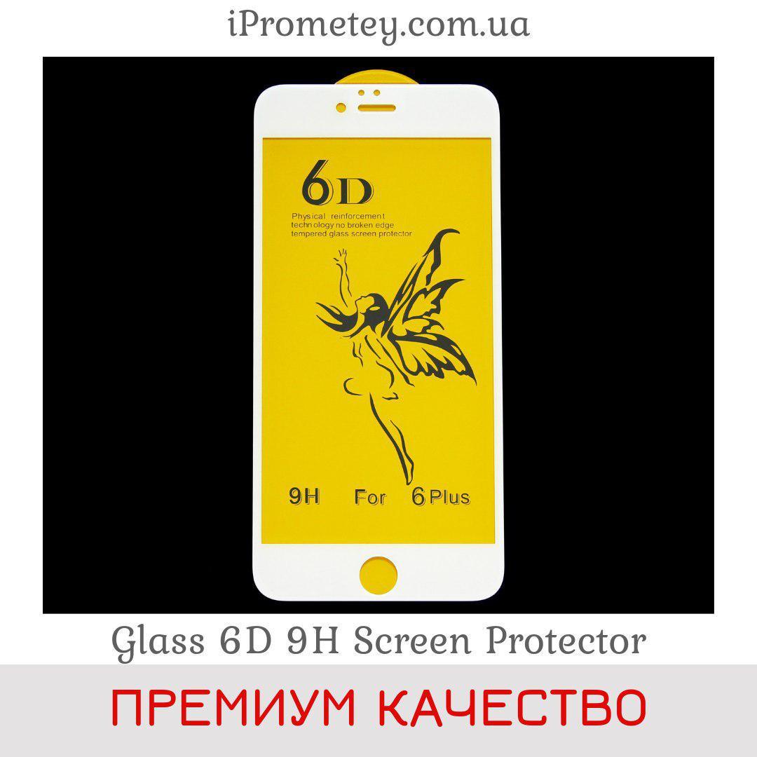 

Защитное стекло Glass™ 6D 9H для iPhone 6 6s Plus 7 8 10 X XS XR 11 Pro Max Оригинал Скло на айфон iPhone 6 Plus/6s Plus, White Белый