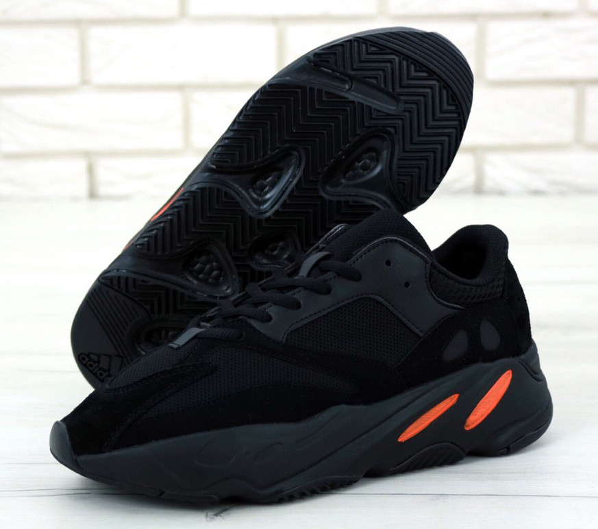 yeezy 700 black and red