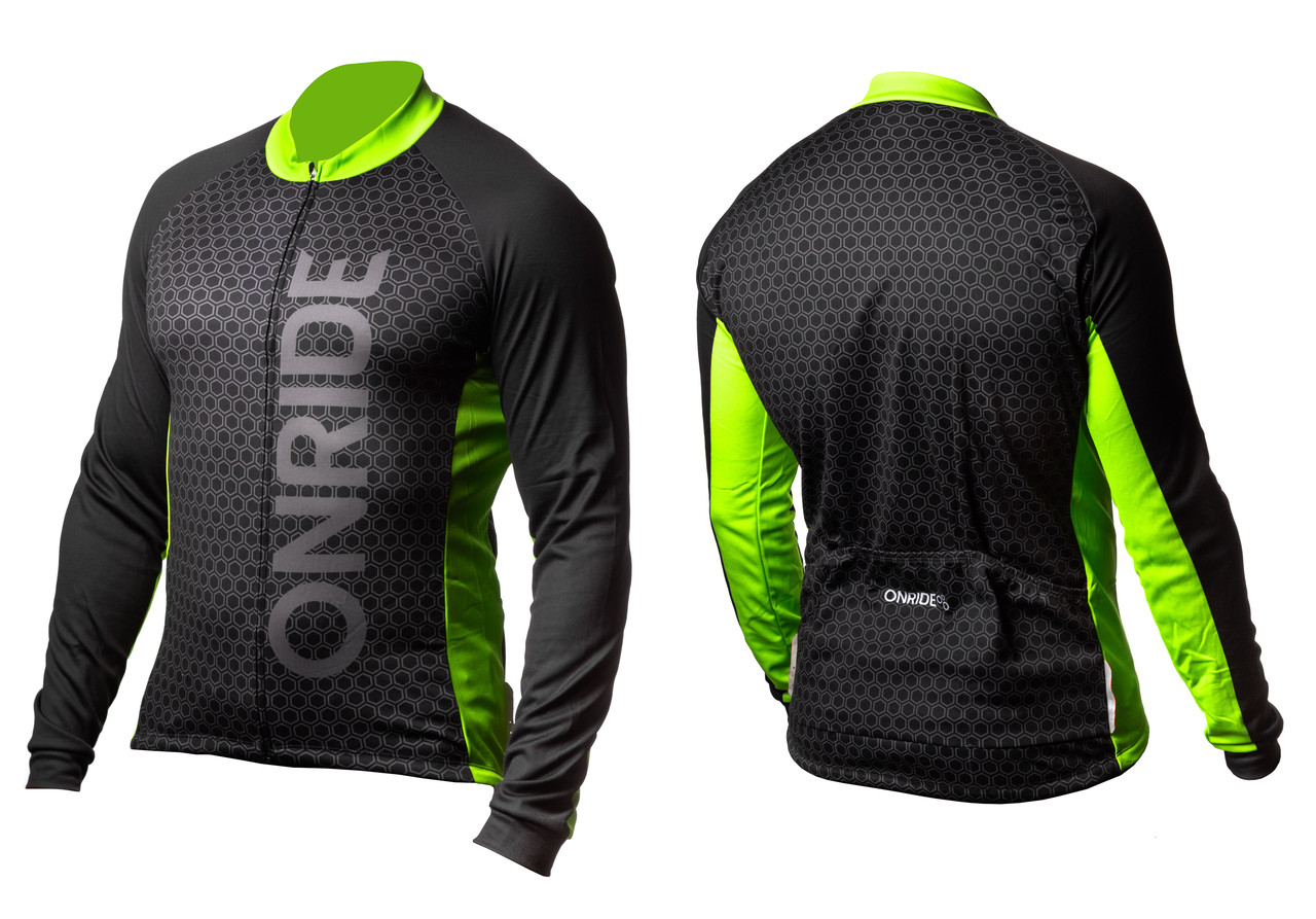 

Веломайка ONRIDE Jumper з довгим рукавом чорний/зелений 3XL [EU - XXL]