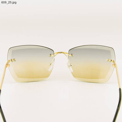 Солнцезащитные квадратные очки с цветными линзами - 609, фото 3