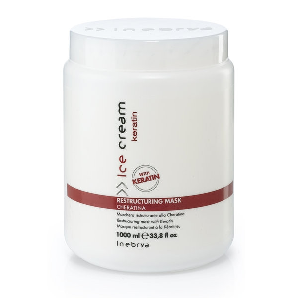 

Восстанавливающая маска с кератином Inebrya Ice Cream Keratin Restructuring Mask 1000ml