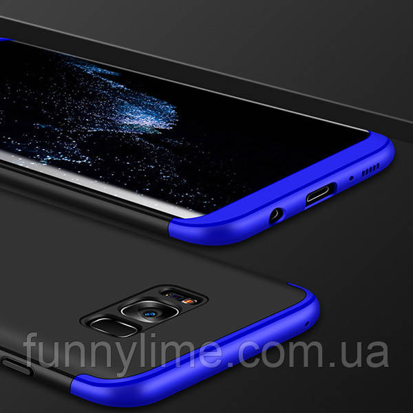 

Чехол GKK 360 для Samsung S8 Plus / G955 бампер накладка Black-Blue