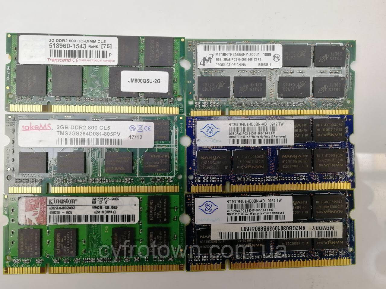 Оперативная память для ноутбука SO DIMM 2gb DDR2 PC2-6400s 800MHz под 