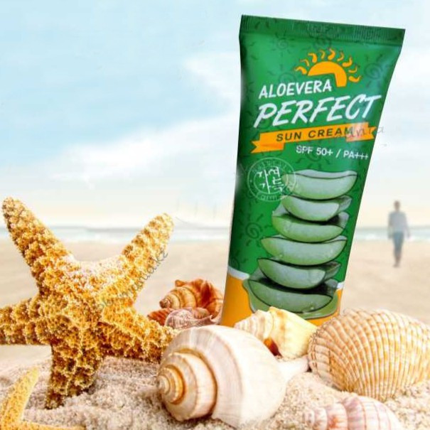 

Солнцезащитный увлажняющий крем с экстрактом алое FARM STAY Alovera Perfect Sun Cream (SPF50+ PA+++), 70ml