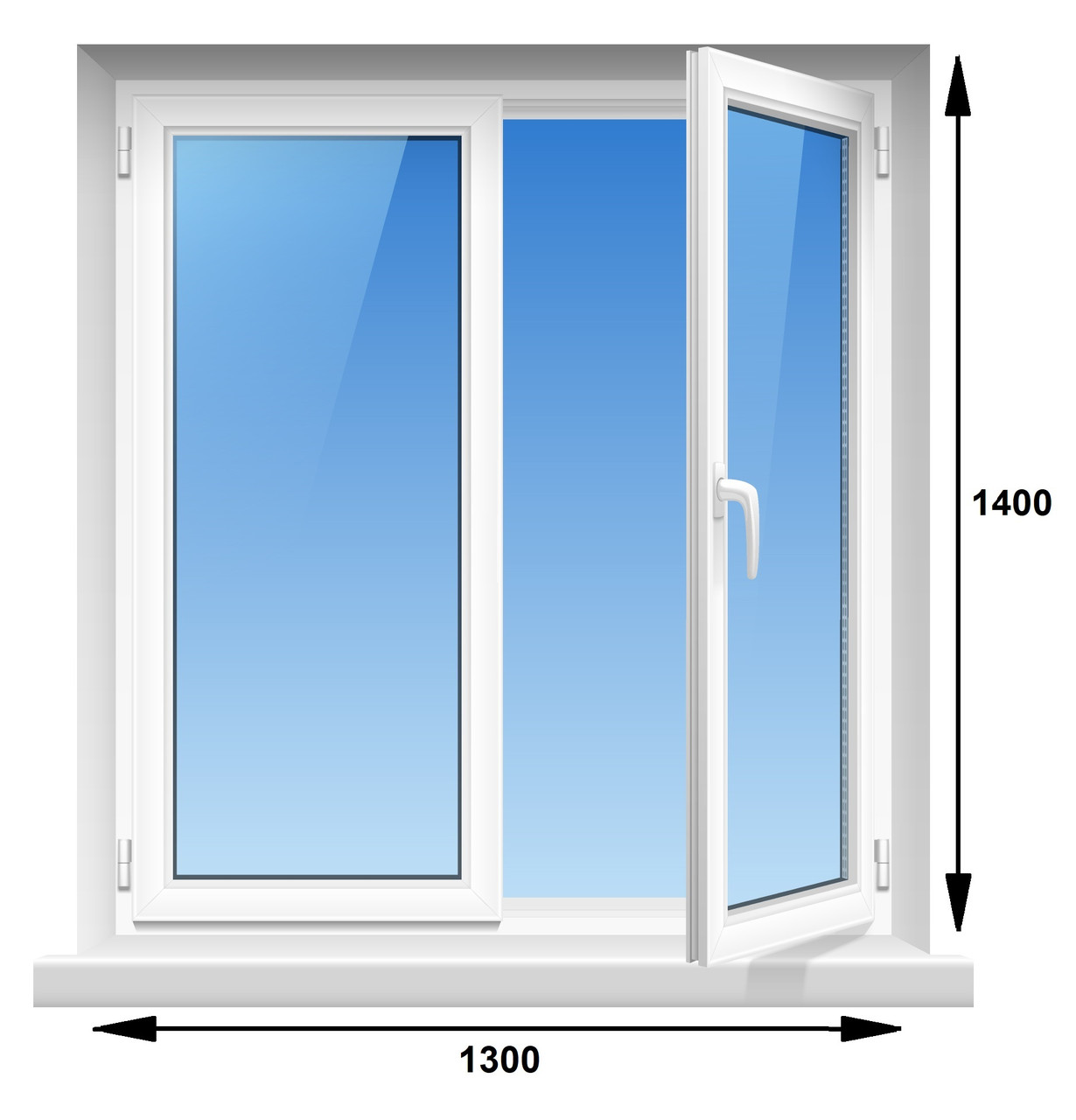 

Окно металлопластиковое (Века) Veka Softline 82 мм, энергосберегающее 9-ти 12-ти этажка "Чешка" 1510х1550 мм