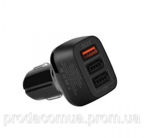 

Автомобильное ЗУ Hoco Z15B Kuso QC3.0 3USB 5V-12V 4.8A, Черный