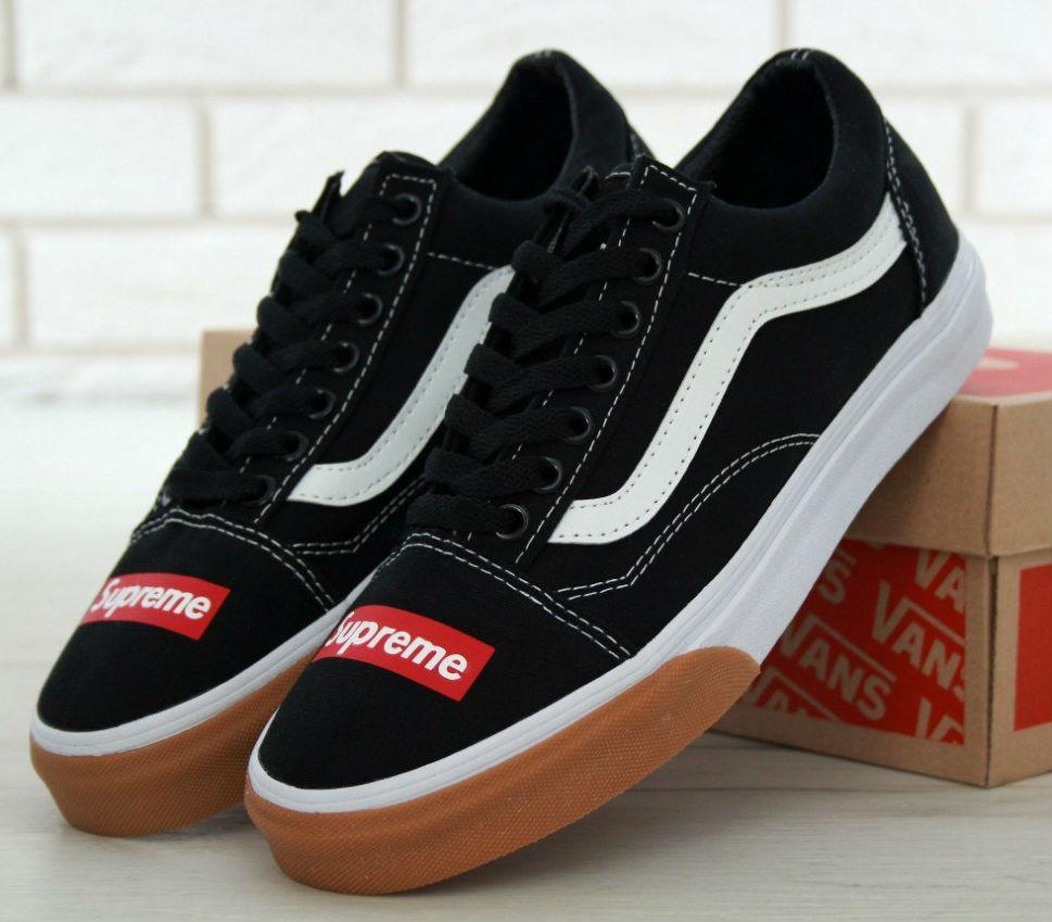 

Vans Old Skool Supreme | кеды мужские вэнс; суприм 10 = 27,5cm, Черно-белый