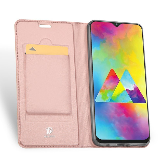 Samsung Galaxy M20 чехол книжка dux ducis золотисто-розовый