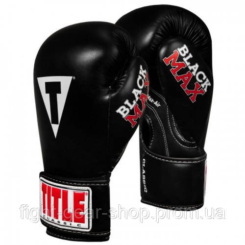 

Оригинальные Детские Боксерские Перчатки TITLE Classic Black Max Boxing Gloves - Black