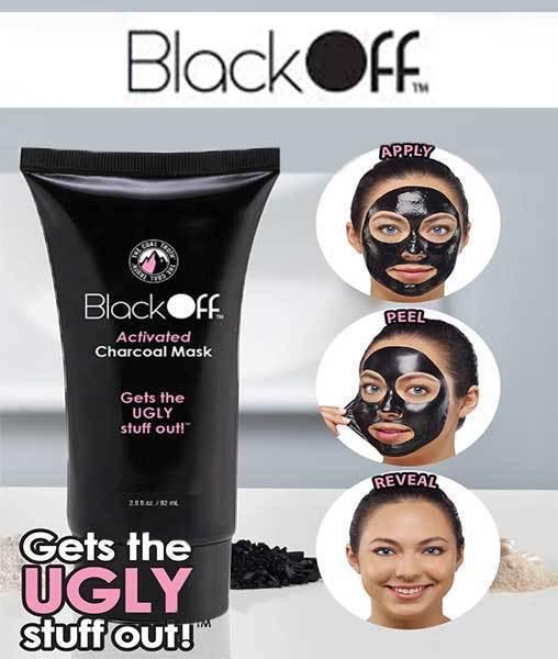 Black off activated charcoal mask
