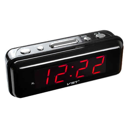 Электронные часы будильник настольные VST 738 с подсветкой цвет индикации красный