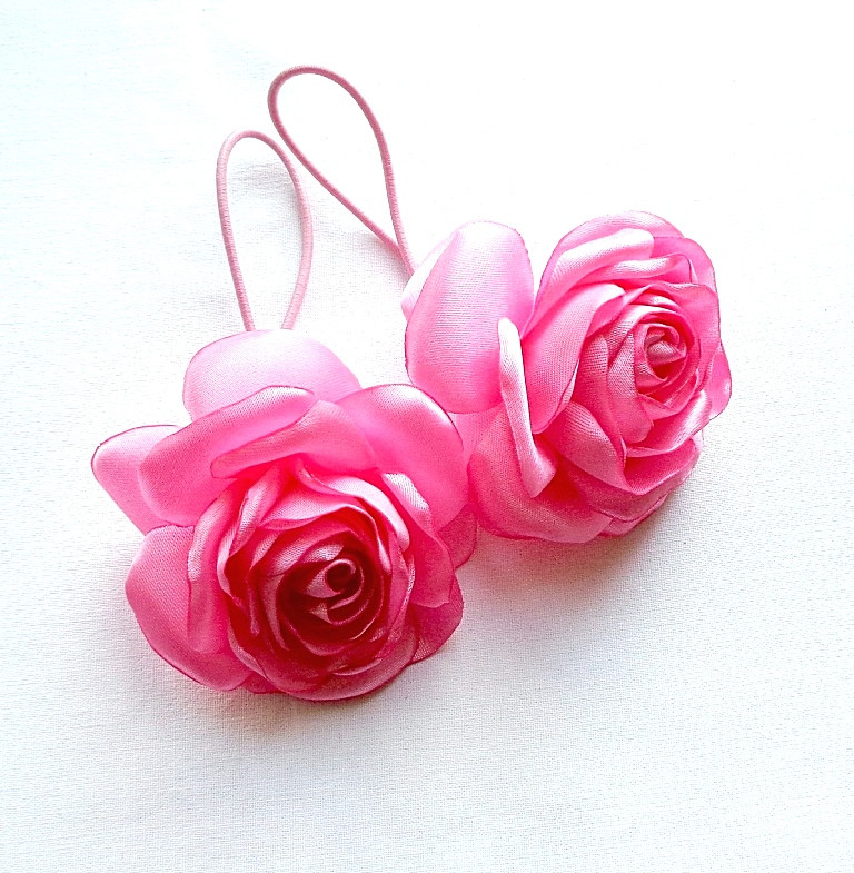 Гумка для волосся з квітами ручної роботи "Роза Марло"-купити-в інтернет-магазині AnnaRose