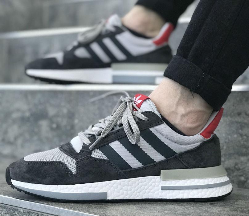 Adidas Zx 500 Rm Grey White Scarlet Krossovki Muzhskie Serye Prodazha Cena V Kieve Krossovki Kedy Povsednevnye Ot Isneakers Internet Magazin Obuvi