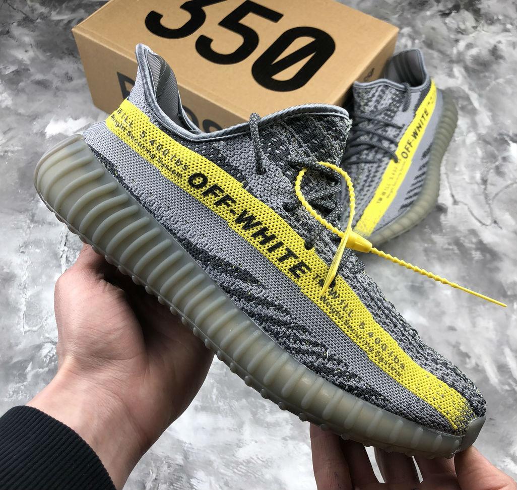 

Adidas Yeezy Boost 350 x Off-White Grey | кроссовки мужские; летние; серые, Серый