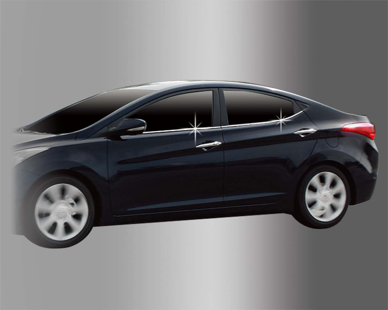 

Hyundai Elantra (2011-) Нижний молдинг стекла 4шт