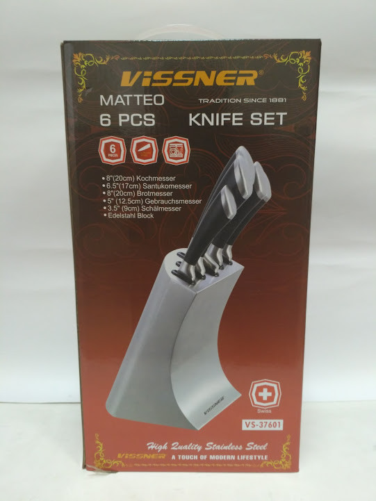 Набор ножей Vissner VS-37601 6 предметов нержавеющая сталь кухонный набор