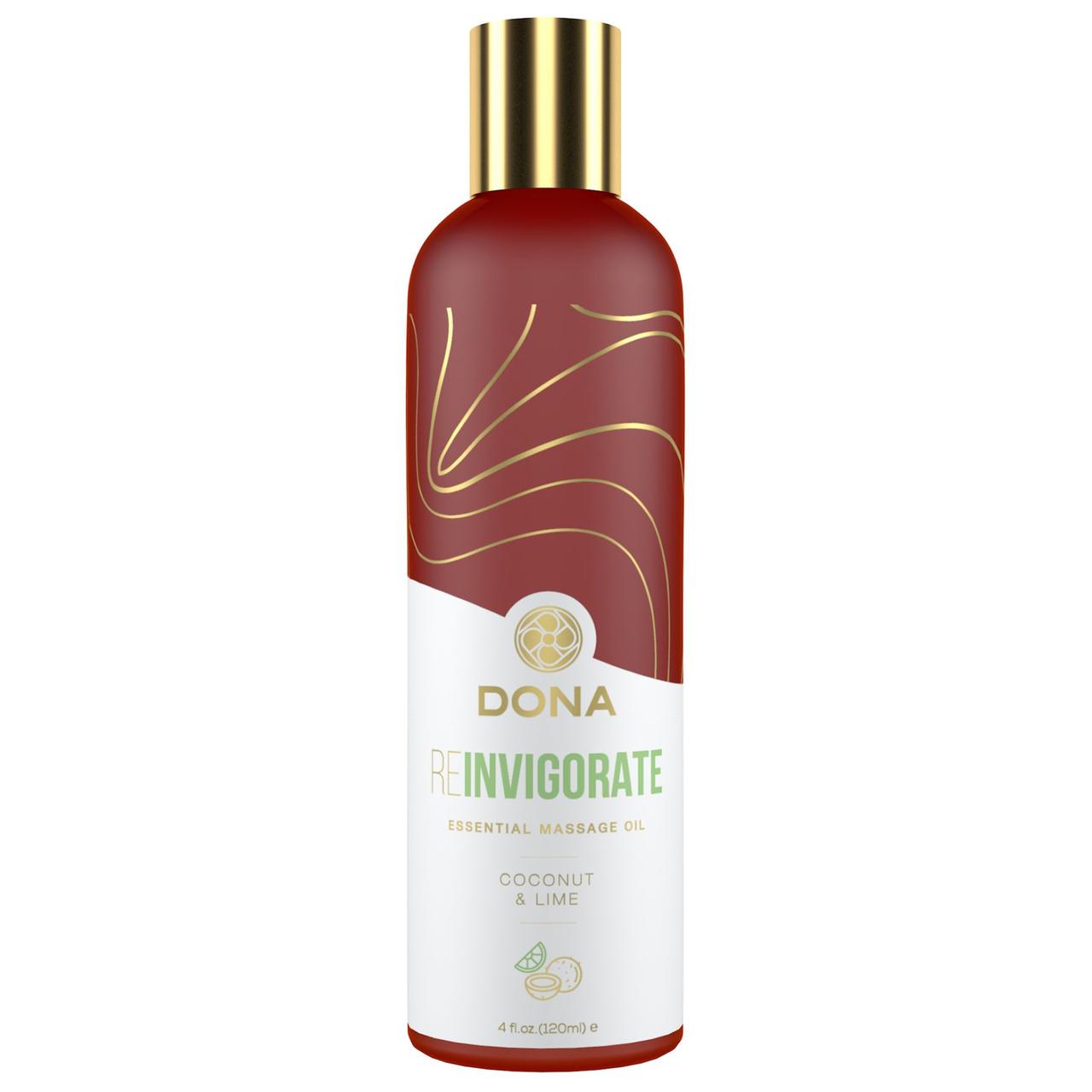 

Натуральное массажное масло DONA Reinvigorate - Coconut & Lime (120 мл) с эфирными маслами