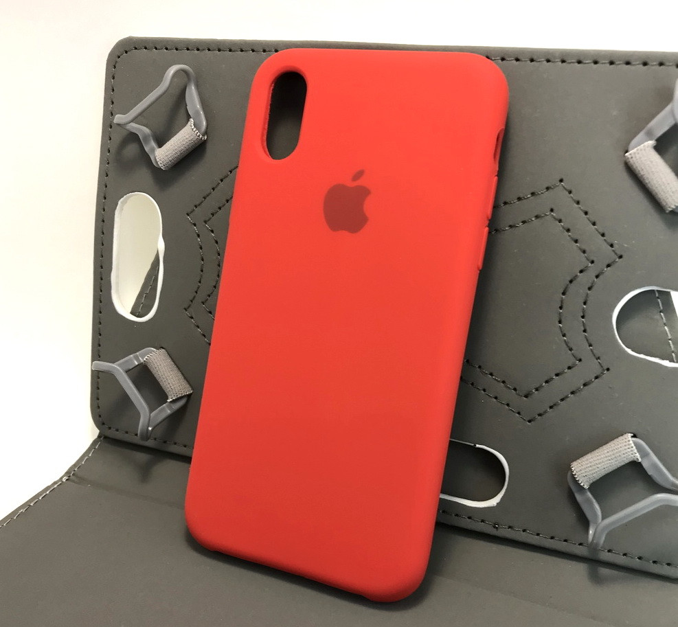 

Чехол на iPhone X, iPhone XS накладка бампер противоударный Original Soft Touch, Красный