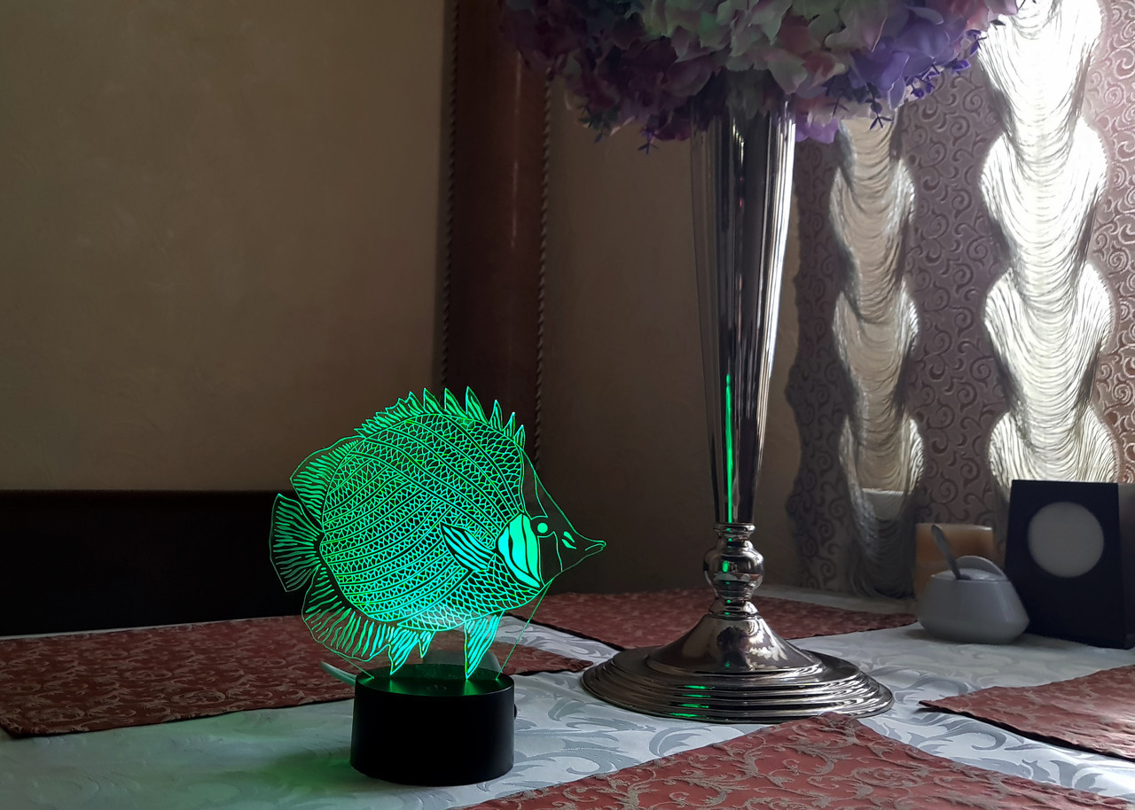 

Детский ночник - светильник ночник "Рыбка" 3DTOYSLAMP