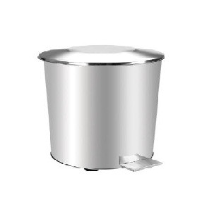 

0160 Урна из нержавеющей стали с педалью,40 л,глянец