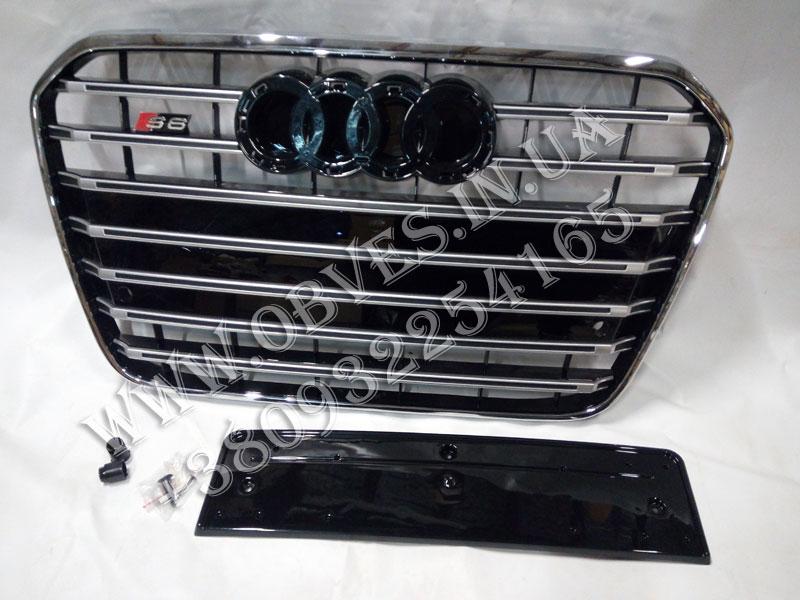 

Решетка радиатора Audi A6 C7 2011-2014 стиль S6 (Black)
