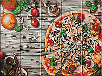 Картина по номерам на дереве "Пицца" 30*40 см, фото 1