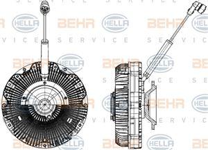 

Вискомуфта вентилятора радиатора (290mm) MERCEDES ACTROS MP4 HELLA