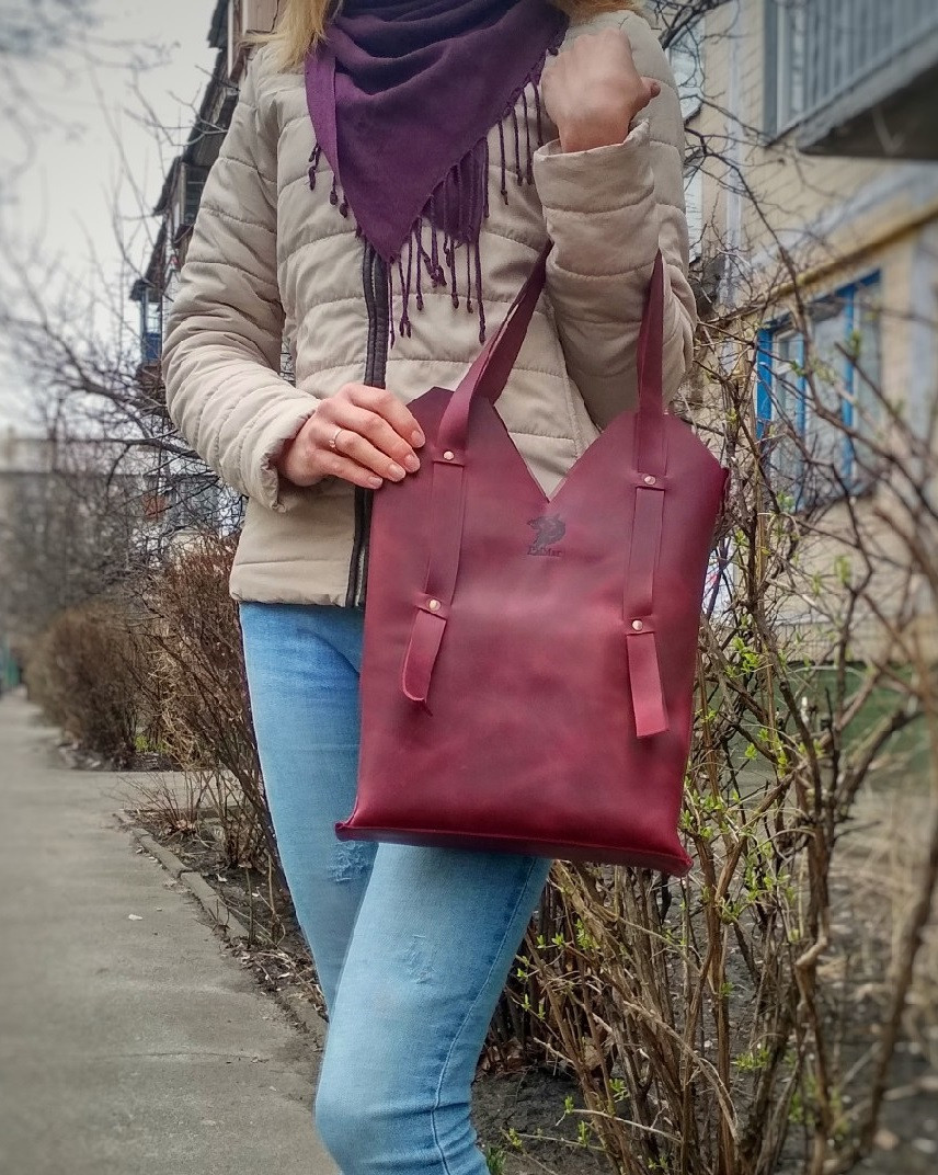 Жіноча шкіряна сумка "Рouch" ручної роботи від української майстерні PalMar, натуральна шкіра