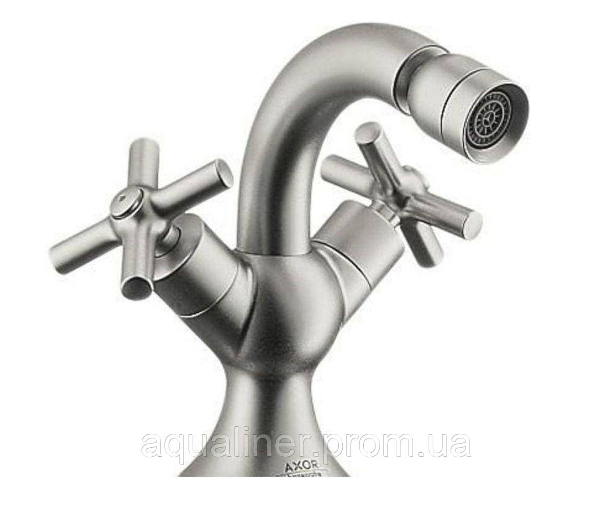 

Hansgrohe 37230810 Hansgrohe 37230810 Axor Terrano - смеситель на биде (крестики) сатинокс HANSGROHE 37230810