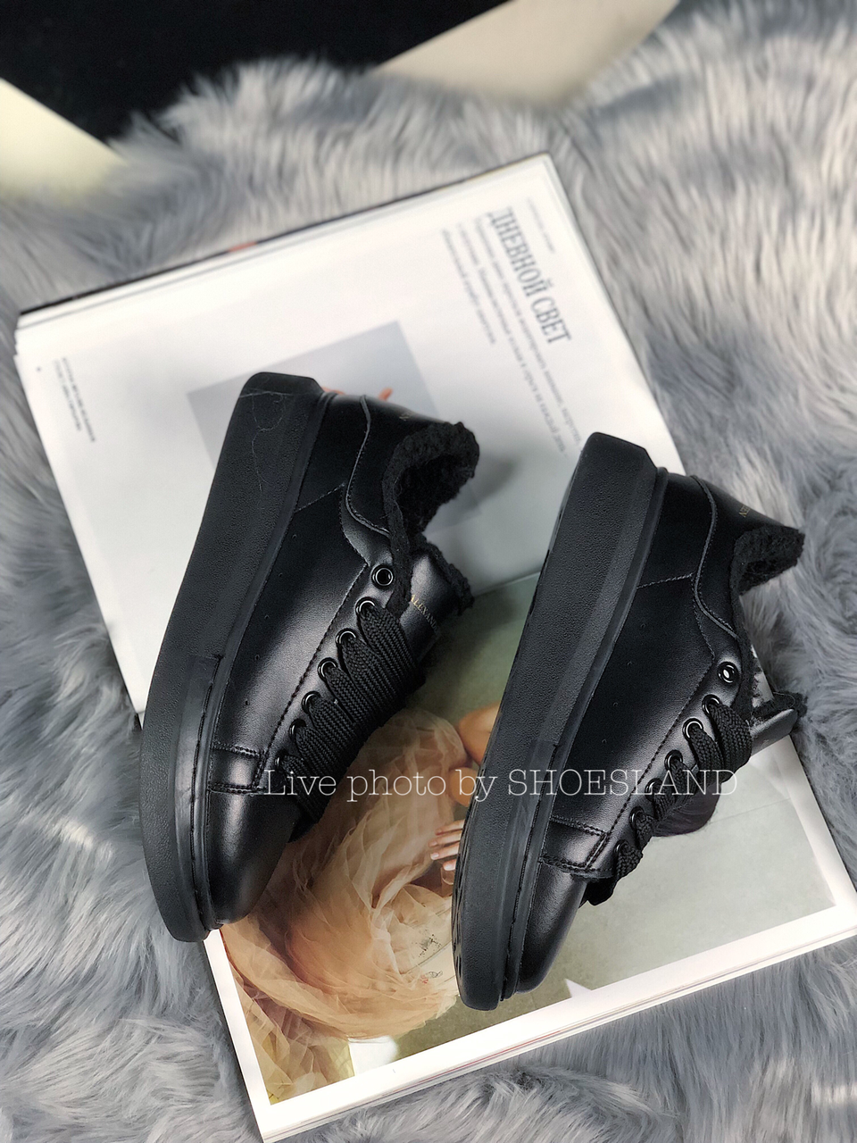 Alexander MCqueen Full Black Leather 