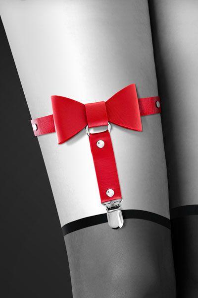 

Подвязка на чулки-гартер Bijoux Pour Toi - WITH BOW Red - красная, Красный