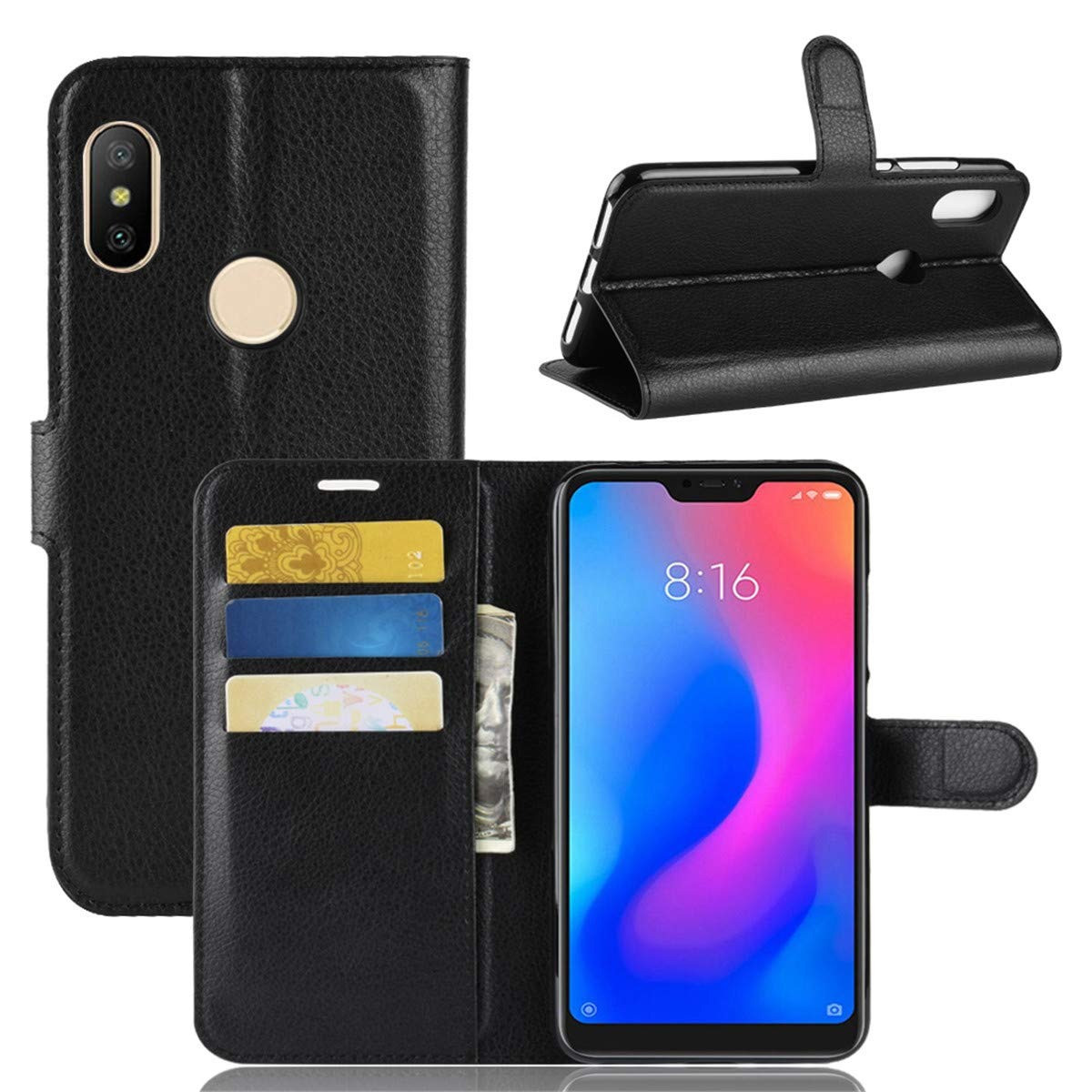 

Чехол-книжка Litchie Wallet для Xiaomi Redmi Note 6 Pro Черный