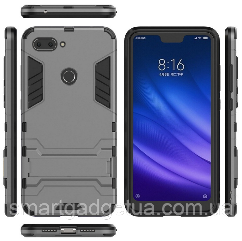 

Чехол Бампер Slim Armor для Xiaomi MI 8 Lite Серый