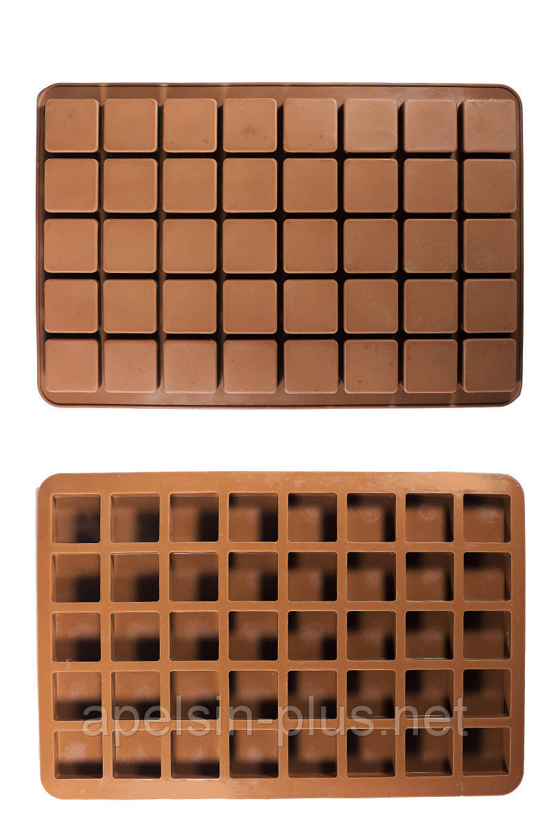 Силіконова форма для випічки, заморозки і десертів Кубики на 40 осередків 3,0 см на 3,0 см