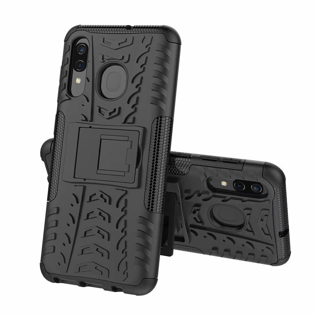 

PC + TPU чехол Armor для Samsung Galaxy A30 (8 цветов) чёрный