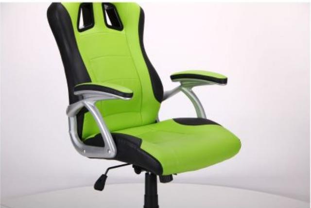 Кресло Форсаж №6 черный/зеленый (фото 9)