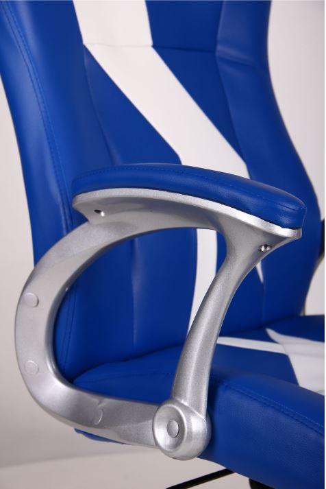 Кресло Форсаж №10 синий/белый (фото 6)