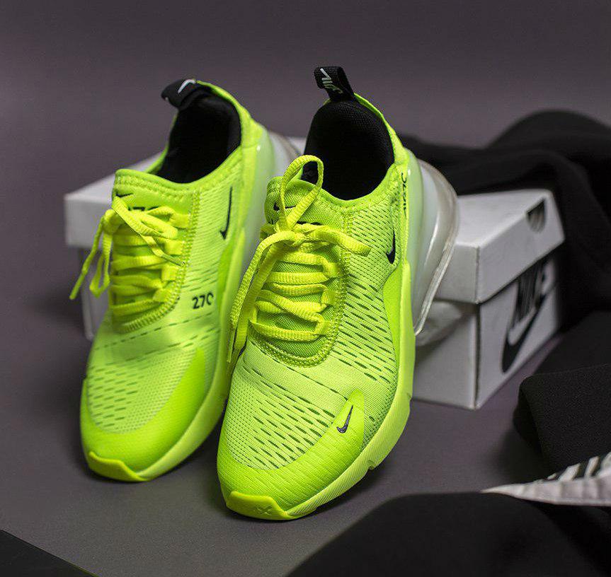 

Air Max 270 Lime Green | кроссовки женские и мужские; весенние/летние; салатовые; найк, Желтый