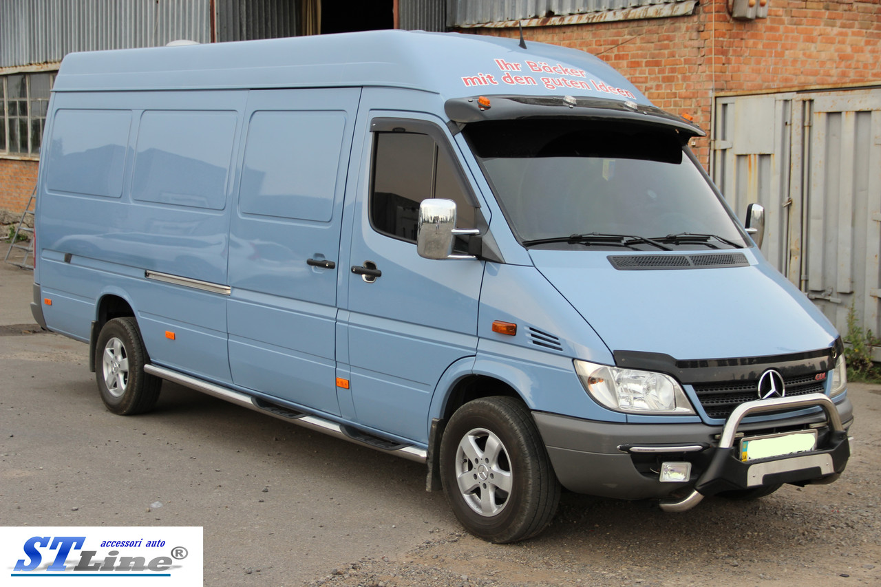 

Боковые трубы (2 шт., нерж.) Mercedes Sprinter 1995-2006 гг. кор. база без накладок