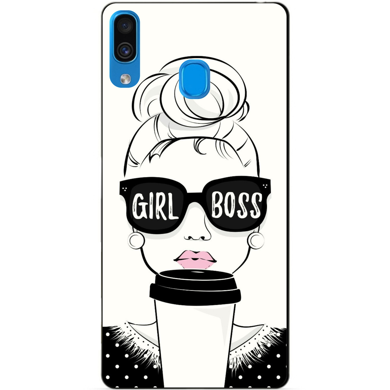 

Силиконовый чехол для Samsung A30 с рисунком Girl Boss, Разные цвета