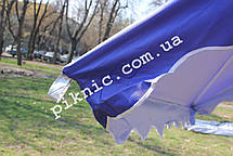Зонт торговый уличный 3х3м с ветровым клапаном. Прочный зонт для торговли на улице Синий 351, фото 2